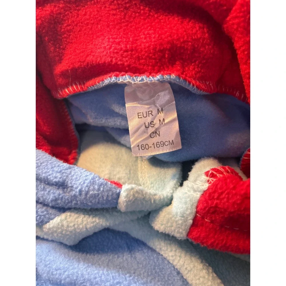 Disney Lilo & Stitch Blue Fleece Kigurumi one piece Pajamas Medium Costume - Picture 3 of 5